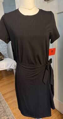 Threads 4 Thought womens Wrap Dress Size M Black Casual Summer Dress